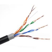 Catégorie 5e 6 Routeur d'ordinateur étanche extérieur Câble de surveillance à paire torsadée 305 mètres Communication de patch fini