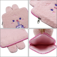 Sac de rangement pour tablette V017 personnalisé, mignon, doux, en peluche, épais, 9-11 pouces, Ipad Cover pour femmes, filles, facile à transporter
