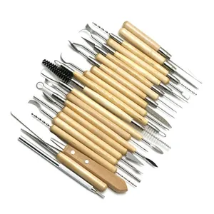 22pcs פולימר חימר כלים ואספקה עץ עיצוב רדיום חוט סכין ביצוע פיסול חימר אמנות כלים