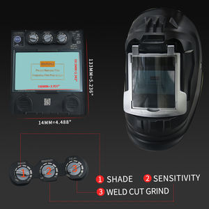 Máscara protectora de soldadura de ventana grande para soldadores Protección facial completa Tapa de soldadura <span class=keywords><strong>Tipo</strong></span> concha - Product Image 3