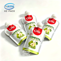 Sachets Doypack Mignons pour Aliments Bébé : Pochettes à Bec Verseur pour Yaourt, Purée de Fruits, Jus, Lait, Gelée, Salade – Emballages Anti-éclaboussures avec Bouchon Anti-avalage et Anti-fuite