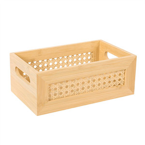 Boîte de rangement moderne multifonctionnelle empilable en bois massif écologique de grande taille sur mesure avec poignées pour chaussures - Product Image 1