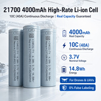 Batterie LiFePO4 Lithium-Ion authentique 21700 4000mAh 10C à décharge rapide pour Drone, UAV, FPV, Quadcopter de Course, Longue Autonomie de Vol, Stable
