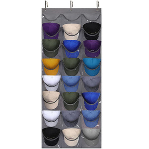 Nouveau support mural carré Amz Hot pour <span class=keywords><strong>rangement</strong></span> de chapeaux, organisateur de porte en tissu, sac suspendu pour casquettes et vêtements - Product Image 1