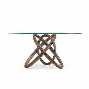 Servizio di Design per <span class=keywords><strong>Tavolo</strong></span> <span class=keywords><strong>da</strong></span> <span class=keywords><strong>Pranzo</strong></span> Moderno Marocchino Convertibile <span class=keywords><strong>Rotondo</strong></span> con Piedi <span class=keywords><strong>in</strong></span> Impiallacciatura di Frassino e Piano <span class=keywords><strong>in</strong></span> <span class=keywords><strong>Vetro</strong></span> e Metallo per Casa, Hotel/Villa - Ultima Novità - Product Image 3