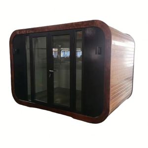 Venta al por mayor de fábrica Extensible Apple Cabin House Modern Popular Garden Pod Space Module Casas de cabina prefabricadas para vivir y trabajar - Product Image 5
