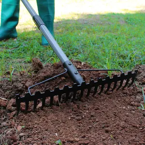 Silt Leaf Rake Pool Carpet Rake Spading Forks Root Rake For Mini Excavator