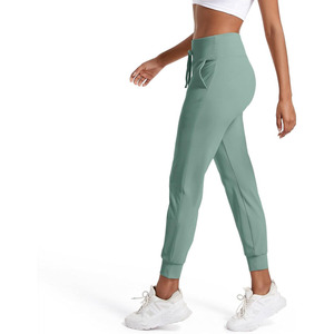 Pantalon cargo d'hiver pour femme en tissu polaire respirant et écologique, avec cordon de serrage central, séchage rapide, couleur unie – Meilleur prix de gros - Product Image 3