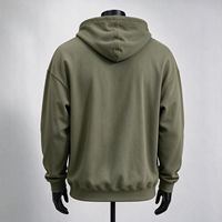 Sweat-shirt à capuche vert pour homme avec imprimé graphique, lettres en relief, poche kangourou et cordon de serrage, style streetwear, OEM ODM
