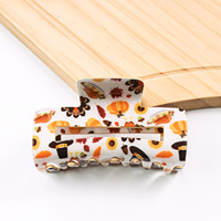 Nouvelle Pince à Cheveux en Plastique en Forme de Citrouille de Turquie, Pince à Cheveux Rectangulaire, Mignonne et de Dessin Animé, Accessoire de Cheveux pour la Fête de Thanksgiving