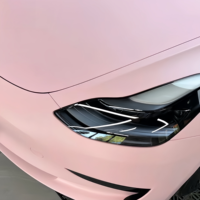 Film de protection pour voiture PET plat mat rose macaron, TPU coulé, toucher doux, résistant aux rayures, vente en gros d'usine, 1.52X16M/5X55FT