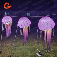 Nouvelle conception, éclairage LED coloré, méduse gonflable lumineuse, méduse gonflable suspendue, ballon méduse gonflable
