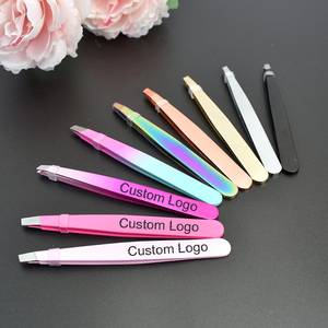 Pince <span class=keywords><strong>à</strong></span> épiler en acier inoxydable en gros, pince <span class=keywords><strong>à</strong></span> épiler biseautée couleur or rose pour cils et applicateurs de cils, <span class=keywords><strong>ciseaux</strong></span> <span class=keywords><strong>à</strong></span> <span class=keywords><strong>sourcils</strong></span> - Product Image 4