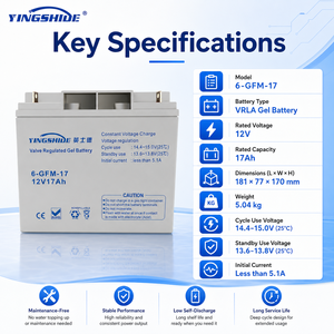 <span class=keywords><strong>Batterie</strong></span> au plomb régulée par valve sans entretien Reston OEM YINGSHIDE 6-GFM-17 <span class=keywords><strong>12V17AH</strong></span> pour système d'alarme UPS, durée de vie de 10 ans - Product Image 6