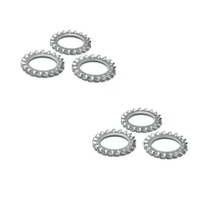 Attache en acier au carbone 200hv, plaqué zinc jaune, avec dents externes et internes dentelées, verrouillage mécanique - Product Image 5