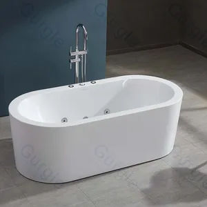 Baignoire de massage acrylique autoportante populaire baignoires à remous de 1.69m