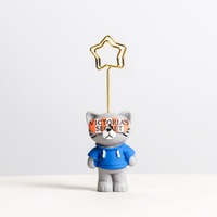 Supports décoratifs en résine pour lunettes de soleil peintes, motifs chat, étanches, mini-clips pour messages/photos, porte-cartes de visite et photos – Vente en gros