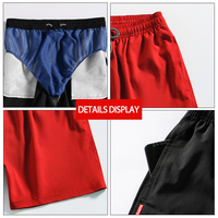 Short de bain décontracté pour homme, coupe mi-taille, respirant, coupe-vent, séchage rapide, 150 GSM, avec logo personnalisé imprimé et doublure en maille
