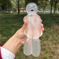 Squishy Transparenter Gelee-Roboter Quetschspielzeug Niedliches Superweiches Langsam Zurückfederndes Wassersensitives Cartoon-Spielzeug