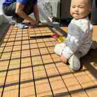 Plancher extérieur en composite bois-plastique Flotech, style teck, antidérapant, décoratif, gaufrage 3D, imperméable, résistant à l'humidité