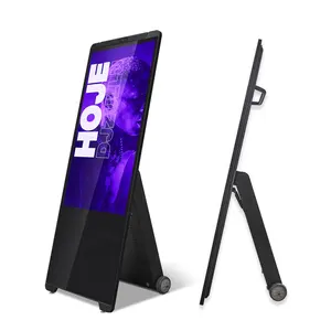 43 inch floor stand power battery lcd display touch screen advertising kiosk information totem retail digital signage