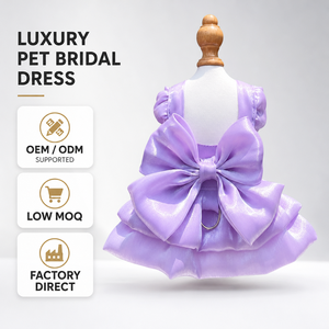 Fabricante OEM ODM, Vestido Elegante y Brillante para Mascotas, Ligero y sin Espalda, para Banquetes, Fiestas y Festivales, para Chihuahuas Pequeños - Product Image 2