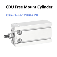 Micro-cylindre pneumatique série CDU, cylindre à installation multi-points, type à installation libre