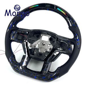 Accesorios Interiores para Automóviles, Volante Deportivo Personalizado de Fibra de Carbono con LED Forjado para Ford Raptor F150 F250 F350 2015-<span class=keywords><strong>2018</strong></span> - Product Image 3