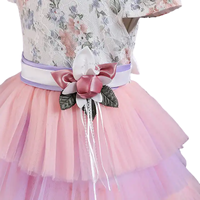 Couche de conception OEM Robe d'anniversaire pour filles à fleurs Robes tutu colorées de princesse d'été