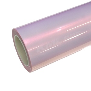 KML Couverture de carrosserie auto-cicatrisante rose clair à couleur changeante Surface brillante anti-rayures Film de protection de peinture TPU PPF - Product Image 1