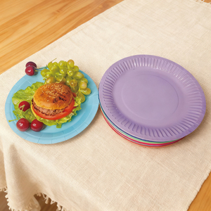 <span class=keywords><strong>Assiette</strong></span> <span class=keywords><strong>en</strong></span> <span class=keywords><strong>carton</strong></span> blanc de qualité alimentaire avec logo personnalisé pour la fête - Product Image 3