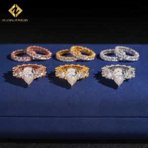 Bague de fiançailles en diamant de luxe, bijoux fins, argent sterling 925, diamant moissanite VVS pour femmes avec GRA - Product Image 2