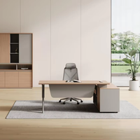 Mobilier de bureau Bureau de direction Table de bureau en bois Bureau de direction en forme de L de luxe