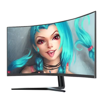 Moniteur 32 pouces incurvé sans bordure haute résolution 4k pour jeux PC Moniteurs LCD