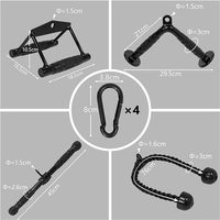 Nouvelle corde triceps de fitness avec poignées en caoutchouc Corde en nylon à usage domestique et tête en métal pour les entraînements