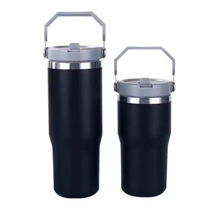 Taza Térmica Aislada al Vacío de Acero Inoxidable de 30 oz/900 ml, Ecológica, a Prueba de Fugas, Libre de BPA, con Asa, para Oficina, Campamento, Fiestas, Regalo - Product Image 6