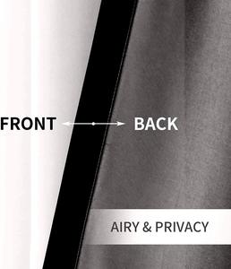 Rideau occultant en voile transparent en polyester blanc, rideaux de rideau de fenêtre prêts à l'emploi en gros pour le salon pour la chambre à coucher - Product Image 5