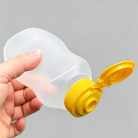 Bouteille en PP de qualité alimentaire 280 ml 425 ml facile à presser, distributeur durable avec bouchon à clapet pour les contenants de moutarde, de ketchup et de pâte de sésame