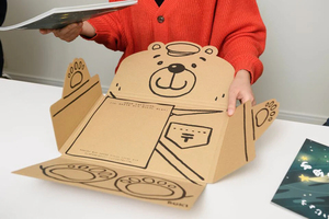 Emballage en carton ondulé créatif pour sérigraphie, format <span class=keywords><strong>personnalisé</strong></span>, style livre pliable - Product Image 4