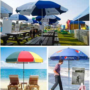 Parasol de plage personnalisé en gros avec logo, imperméable, pour extérieur, protection UV, parasol de plage pour le sable - Product Image 6