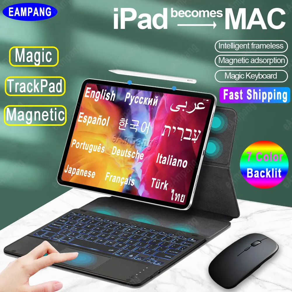 Trackpad inalámbrico con teclado magnético caso para Apple IPad Pro 11 2021 de 2021, 2018 4 4th 10,9 magic TrackPad teclado