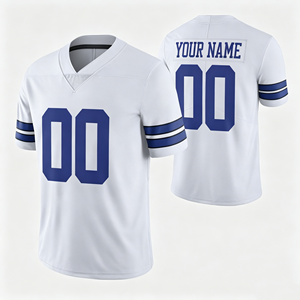 Maillots de football américain à manches courtes personnalisés avec nom et numéro du joueur, respirants, à séchage rapide, vente en gros, très demandés - Product Image 3