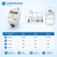 Compteur d'eau intelligent ultrasonique AMR IP68 4G avec lecture à distance RS485 Modbus Lora IoT et vanne à boisseau pour usage domestique
