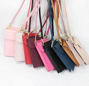 Borsa da donna a spalla per cellulare in pelle saffiano mini borsa a <span class=keywords><strong>tracolla</strong></span> adatta per iphone 15 pro max borsa da collo da uomo - Product Image 2