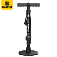 BAIMEI Steel Tube Bike Air Pump 140PSI Gauge Foldable Pedal Eco-Friendly Waterproof Lightweight Tire Pressure Monitoring Pump