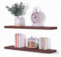New Wood Floating Book Shelf für die Inneneinrichtung Einfache Installation Wand halterung Lager regal Badezimmer Wohnzimmer Doppel gewürze