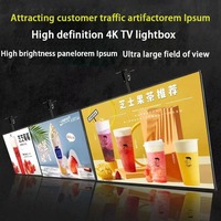 Boîte lumineuse LED ultra-mince à luminosité élevée, sans outil de montage, cadre en aluminium, portable, pour publicité intérieure, stand pour cosmétiques