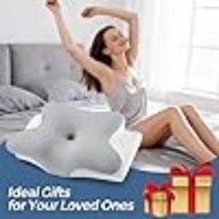 Oreiller cervical ergonomique pour soulager la douleur, soutien du cou pour dormeurs latéraux, mousse à mémoire de forme rafraîchissante, forme papillon, oreiller orthopédique pour lit