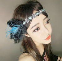 Feather Fascinator Flower Haars pange für Frauen Braut Kopf bedeckung Hochzeit Cocktail Tea Party Derby Kostüm Hut Pin Haarschmuck