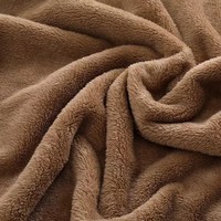 Tissu Velours Flannel Minky Peluche Brossé 100 % Polyester Uni Super Doux, Conception Personnalisée pour Couverture de Bébé